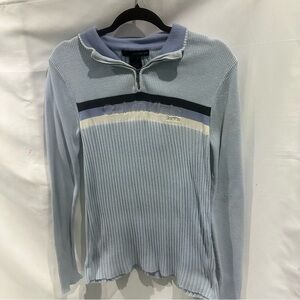Vintage Y2K Calvin Klein Jeans Ribbed Zip Sweater Top
